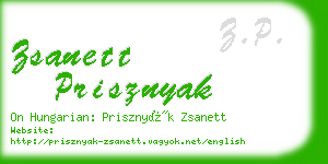 zsanett prisznyak business card